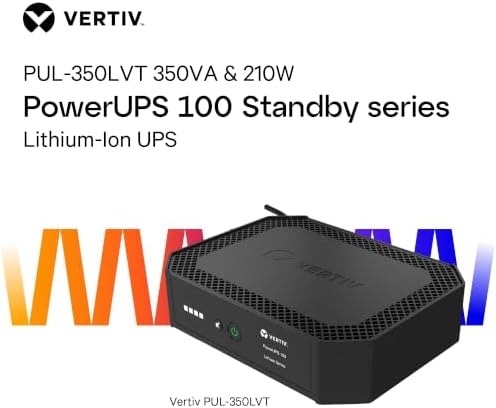Vertiv Liebert PowerUPS 100 PUL-350LVT Lithium-Ion UPS Battery Backup 350VA - Image 2
