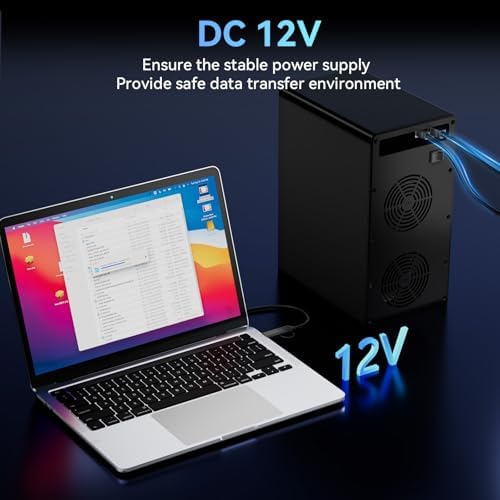 CENMATE Aluminum 8 Bay Hard Drive Enclosure with Cooling Fan for 2.5“/3.5" SATA HDD/SSD with USB A/C 3.0, Support Hot Swappable, Tool-Free HDD Enclosure, DAS(NO RAID/NAS) - Image 6