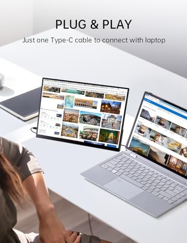 CAPERAVE 15.6'' FHD Portable Monitor Touchscreen for Laptop Computer Mac - Image 4