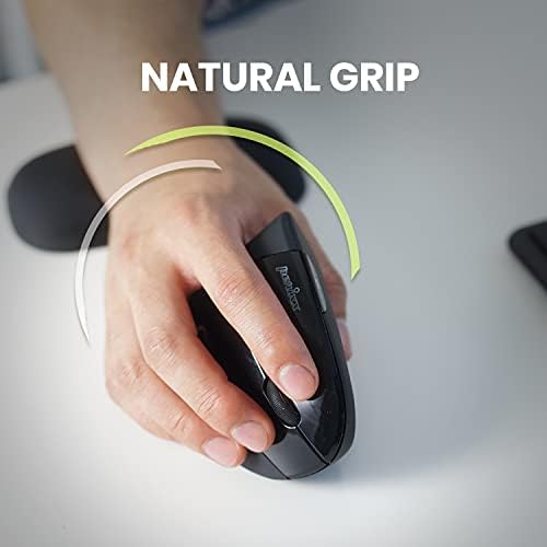 Perixx PERIMICE-713 Wireless Vertical Mouse - 6 Buttons Design - 3 Level DPI - Black - Right-Handed Design - Image 4