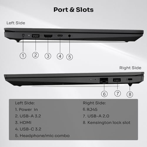 Lenovo V-Series V15 Business Laptop, 15.6" FHD Display, AMD Ryzen 7 Processor, 40GB RAM, 1TB SSD, Numeric Keypad, HDMI, RJ45, Webcam, Wi-Fi, Windows 11 Pro, Black - Image 5