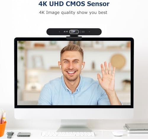Conference Room Camera, 4K AI Conference Webcam with Microphone and Speaker - Image 2