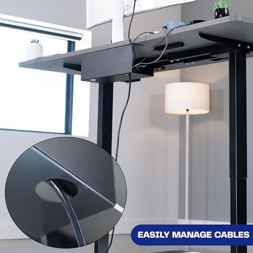 VIVO Black 17 inch Extra Deep Cable Management Tray, DESK-AC16-1C - Image 6