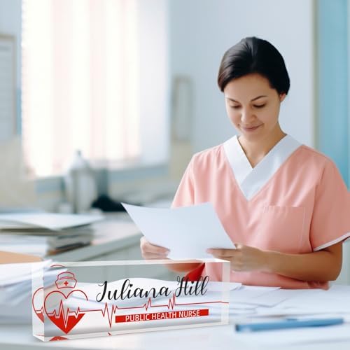 Personalized Name Plate for Desk, Nurse Office Decor for Women and Men, Employee Appreciation Gifts (Nurse Funds) - Image 2
