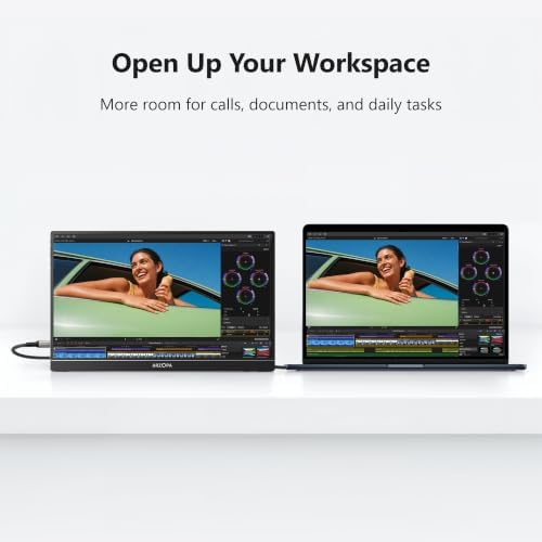 ARZOPA 16.1" Portable Monitor, 100% sRGB FHD 1080P Kickstand -Z1C - Image 2