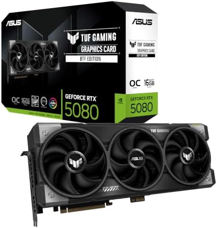 ASUS TUF Gaming GeForce RTX 5080 16GB GDDR7 BTF OC Ed. Gaming Graphics Card by Unknown
