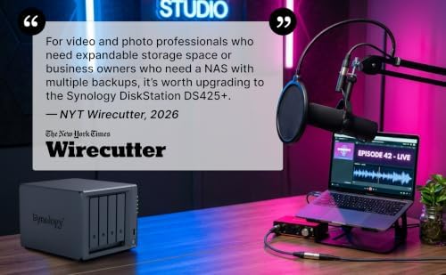 Synology DS425+ Private Cloud Media Server - Stream, Back Up & Share Files (4-Bay Diskless NAS) - Image 2