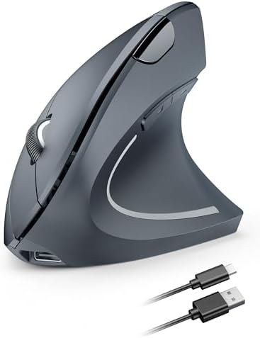 TECKNET Wireless Ergonomic Mouse, Rechargeable Wireless Vertical Mouse by Tecknet