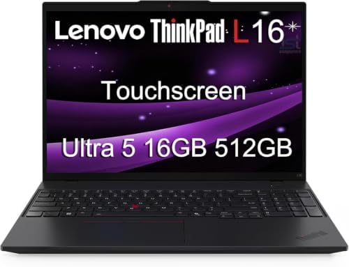 Lenovo ThinkPad L16 Business AI PC Laptop (16" FHD+ Touchscreen, Intel Ultra 5 225U (> Ultra 7 155U), 16GB DDR5, 512GB SSD), Premium E16, 2X Thunderbolt 4, Numeric Keypad, Win 11 Pro (Renewed) by Amazon+Renewed