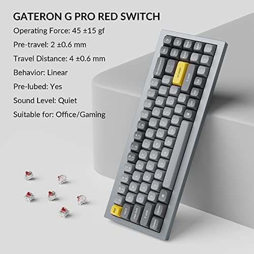 Keychron Q7 Wired Custom Mechanical Keyboard, 70% Layout QMK/VIA Programmable Macro with Hot-swappable Gateron G Pro Red Switch Double Gasket Compatible with Mac Windows Linux (Gray - New) - Image 6