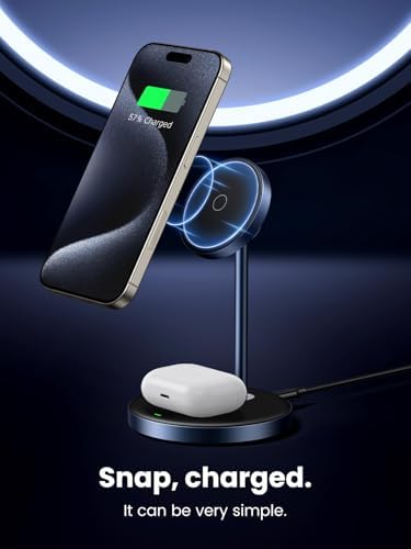 UGREEN MagFlow 2-in-1 MagSafe Compatible Wireless Charging Stand - Image 2