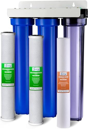 iSpring WCB32C Whole House Water Filter System w/First-Stage Clear Housing by iSpring