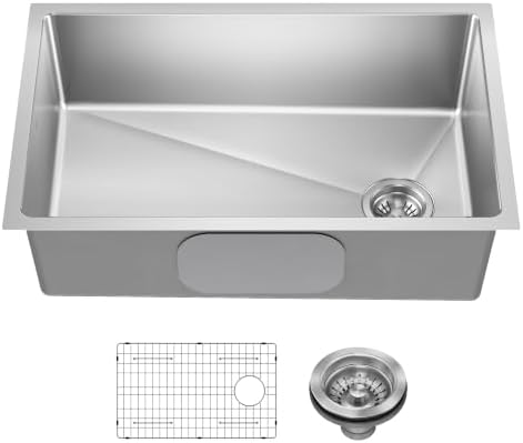 KRAUS Fairlane 30 in Undermount Single Bowl Stainless Steel Kitchen Sink by Unknown
