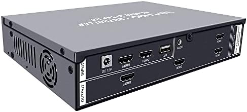 ISEEVY 4K60 HDMI USB UHD Video Wall Controller 2x2 1x2 2x1 1x3 3x1 1x4 4x1 TV Wall Controller for max 4 TVs Splicing Display with HDMI 2.0 and USB Inputs Support Play max 4096x2160@60 Video Picture - Image 7