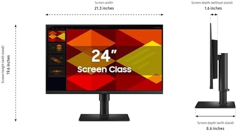 Samsung 24” (S40GD) Borderless Business Monitor with IPS Panel - Image 3