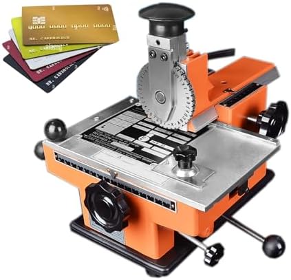 Semi-Automatic Manual Small Desktop, Marking Machine Metal Nameplate Stamping Tool for Copper Aluminum Stainless Steel PVC Card Sign Engraving Magnetic Fixation(6mm,Semi-Automatic) by Unknown