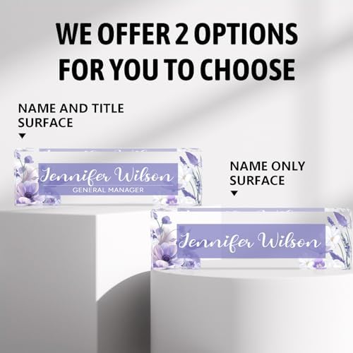Name Plate for Desk, Personalized Office Decor for Women and Men, Acrylic Accessories, Employee Appreciation Gifts for Boss, Manager, Teacher, Nurse - Image 4