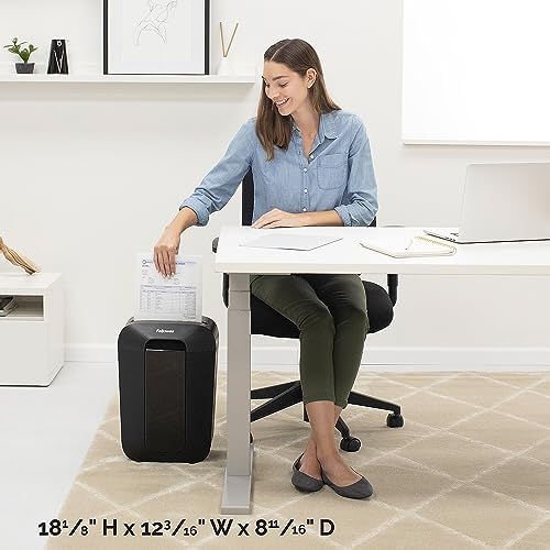 Fellowes Powershred LX70-DB 11 Sheet Cross-Cut Household Paper Shredder for Home Office - Image 6