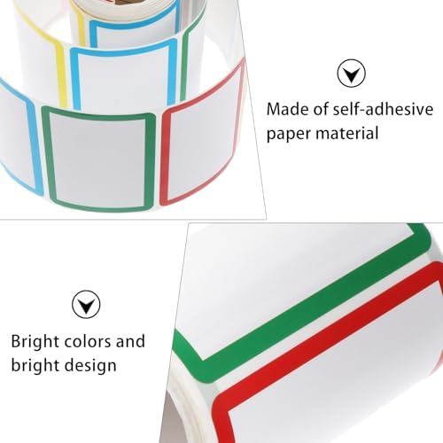 Colorful Blank Name Tag Labels Self-Adhesive Paper Stickers, 150 Roll - Image 7