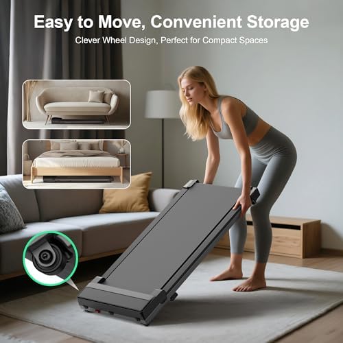 Walking Pad Treadmill with 5% Incline - Under Desk Running Machine Mat Pads for Home Office Portable Small Compact Quiet Flat Indoor Magnetic Lightweight Electric Treadmills Remote Control 4MPH - Image 6