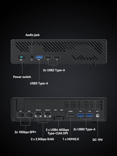 MINISFORUM MS-01 Mini PC Intel Core i9-12900H,32GB DDR5 1TB SSD,vPro Enterprise Support,2x10Gbps SFP+LAN/2x2.5G RJ45/2xUSB4/HDIM/16xPCIe 4.0/M.2 NVMe SSD/U.2 NVMe SSD,Mini Computer - Image 5