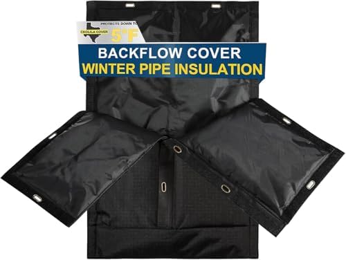 Backflow Preventer Cover 16W x 24H in Insulated Pouch, Black by CholilaCover