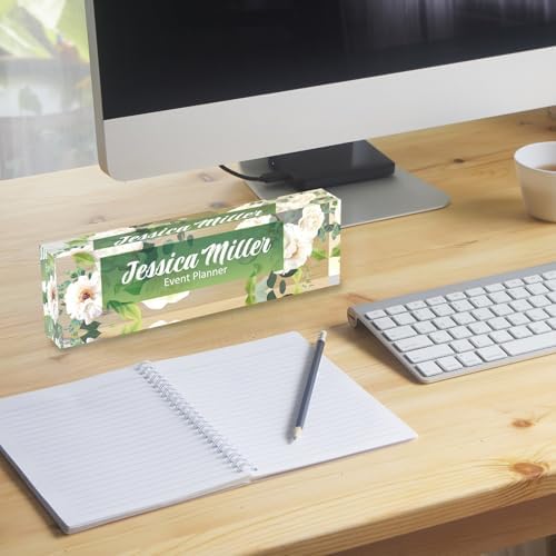 Personalized Acrylic Office Desk Plate with Name And Title Printing - Image 3