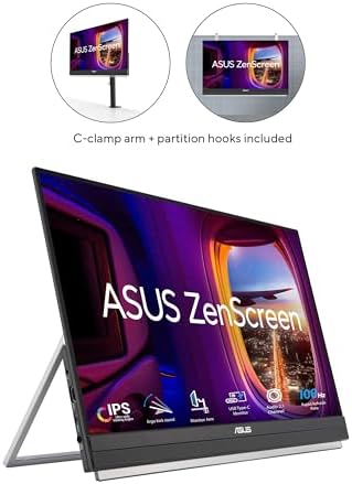 ASUS ZenScreen MB229CF 22 Inch 1080p 100Hz, USB-C Portable Monitor - Image 2