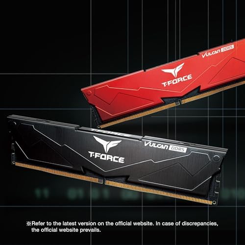 TEAMGROUP T-Force Vulcan DDR5 32GB (2x16GB) 6000MHz (PC5-48000) CL38 Intel XMP 3.0 & AMD Expo Compatible Desktop Memory Module Ram Black FLBD532G6000HC38JDC01 - Image 5