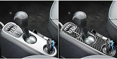 Real Black Carbon Fiber Car Center Console Shifter Control Panel Trim Decoration Trim Sticker Compatible with Benz Smart Fortwo 2011 2012 2013 2014 2015 Auto Interior Accessories 3pcs-Type B - Image 5