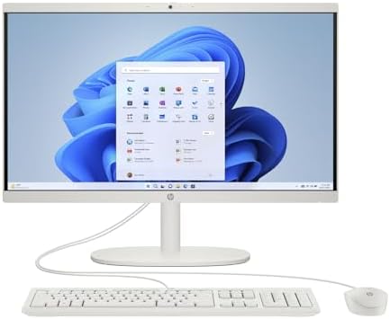 HP 22-dg0000 All-in-One Desktop, 4 Core Intel Pentium Silver J5040, Intel UHD Graphics 600, 8GB DDR4, 128GB M.2 SSD, 21.45" FHD IPS Display, Wi-Fi, RJ-45, HDMI, Windows 11 H, Cashmere White (Renewed) - Image 2