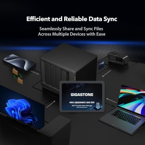 Gigastone 2TB High Endurance SSD (4-Pack) Up to 550MB/s TLC Flash with SLC Caching 24/7 Reliable for Gaming/PC/NAS SSD 5-Year Warranty 2.5" SATA Internal Solid State Drives RAID Disk - Image 4