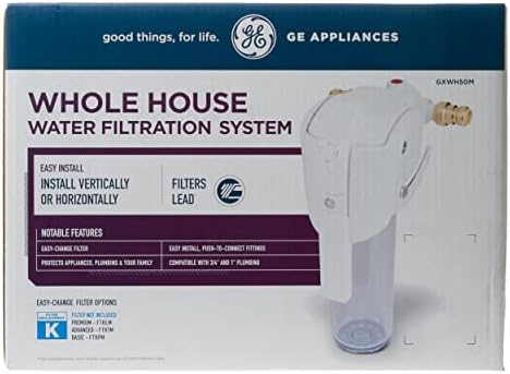 GE Whole House Water Filtration System, Reduces Sediment, Rust & More, Install Kit & Accessories Included, Filter Not Included, Replace Filter (FTHPM, FTHTM, FTHLM) Every 3 Months, GXWH50M - Image 4