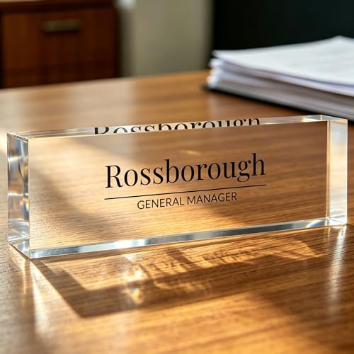 Custom Name Plate for Desk, Desk Name Plate Personalized, Acrylic Desktop Ornament, Stylish Office Decor, Appreciation Present for Boss, Social Worker, Teacher, Nurse, Employee by Unknown