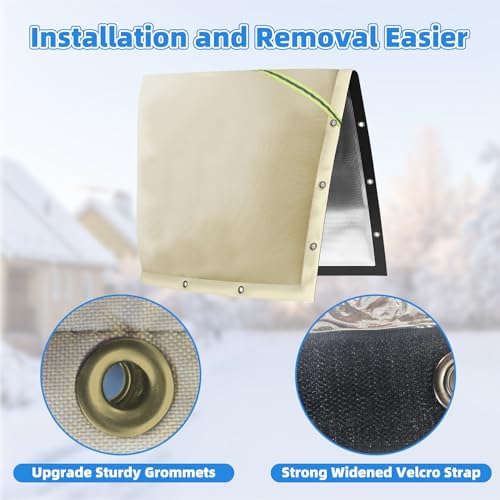 Joramoy 2 Way Open Backflow Preventer Pipe Insulation Cover 30" W x 24" H - Image 4