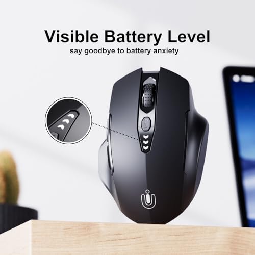 Uineer Bluetooth Mouse, Tri-Mode Wireless, Rechargeable, 3-Device Switch - Image 3