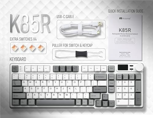 iRocks K85R RGB Mechanical Keyboard (ICY White, Bubble Switch) - Image 3