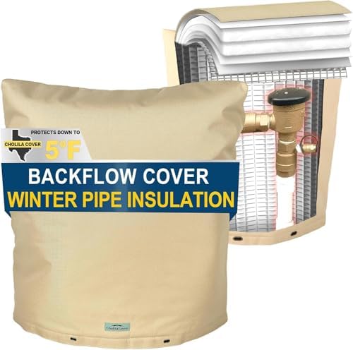 Insulated Backflow Preventer Pipe Pouch, 20W x 26H in, Khaki by CholilaCover