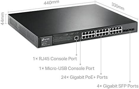 Omada SG3428MP, 24 Port Gigabit L2+ Managed PoE Switch - Image 3