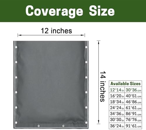 Backflow Preventer Cover, Insulated Cover Outdoor Pipe Insulation for Winter Freeze Protection and Backflow Valve, Irrigation Pipe, Sprinkler Valve, Winter Water Well Pump Covers, 12×14 IN - Image 2