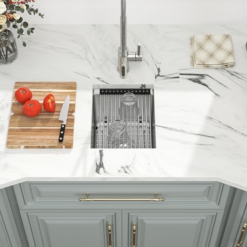 Kichae 12 Undermount Bar Sink Small Stainless Steel 16 Gauge Workstaion - Image 3