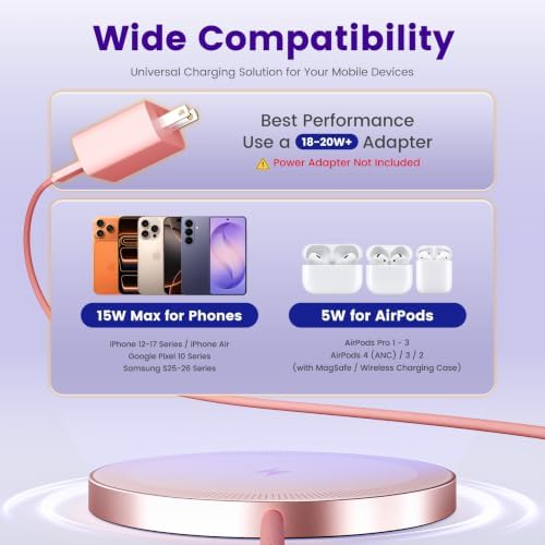 15W Wireless Charger for Apple MagSafe Charger, Magnetic Fast Charging Pad - Image 3