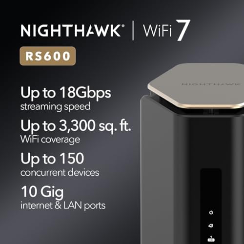 NETGEAR Nighthawk WiFi 7 Router RS600, Up to 3,300 sq ft, 18 Gbps - Image 2