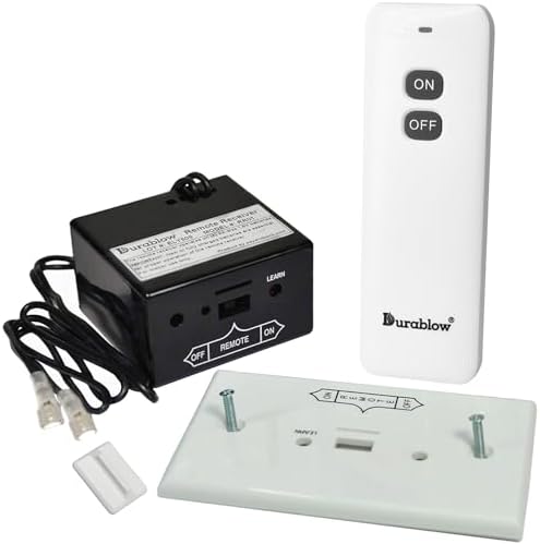 Durablow TR1001 On/Off Gas Fireplace Remote Control Kit for Millivolt Valve, IPI Module, Replaces Wall Switch, Wireless Gas Fireplace Remote by Durablow