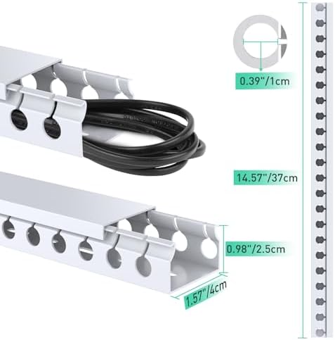 ENONCI Cable Raceway Kit 77in Under Desk Wire Cover Organizer 5-Pack - Image 4