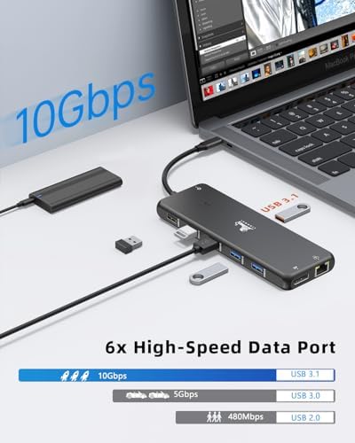 13-in-1 Docking Station Dual Monitor 4K LIONWEI USB C Hub for Laptop Mac - Image 6