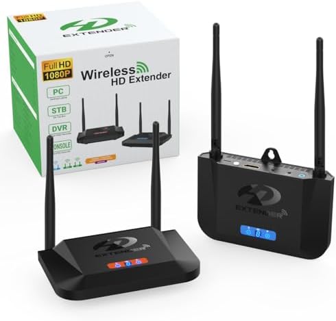 Wireless HDMI Transmitter and Receiver 4K Decoding 1080P 60HZ, 656 FT by Graige