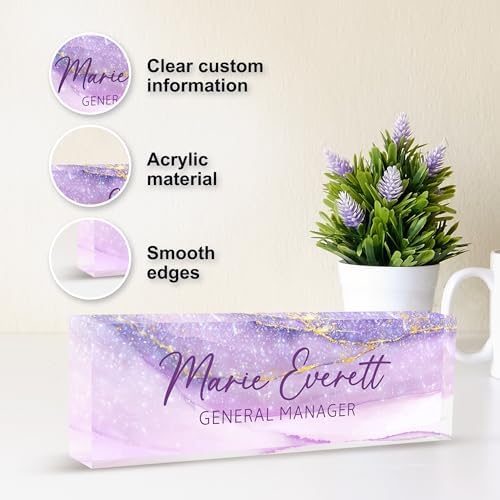 Custom Acrylic Name Plates for Desks, Personalized Office Decor - Image 4