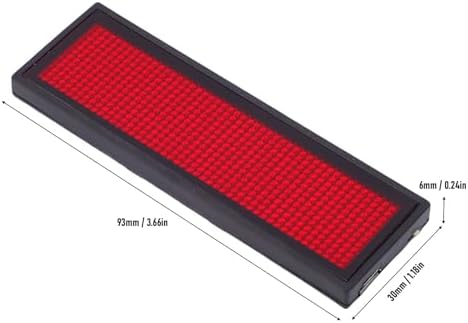 Jiawu LED Name Badge, 12x48 Pixels Mobile APP Control Programmable Name Tag, Red LED Tag with Detachable Magnet and Pin Bracket for Trade Show Party Professional Use - Image 7