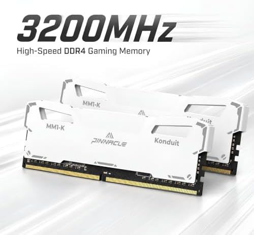 Timetec Pinnacle Konduit 16GB KIT(2x8GB) DDR4 3200MHz PC4-25600 CL16-18-18-38 XMP2.0 Overclocking 1.35V Compatible for AMD and Intel Desktop Gaming PC Memory Module RAM - White - Image 3